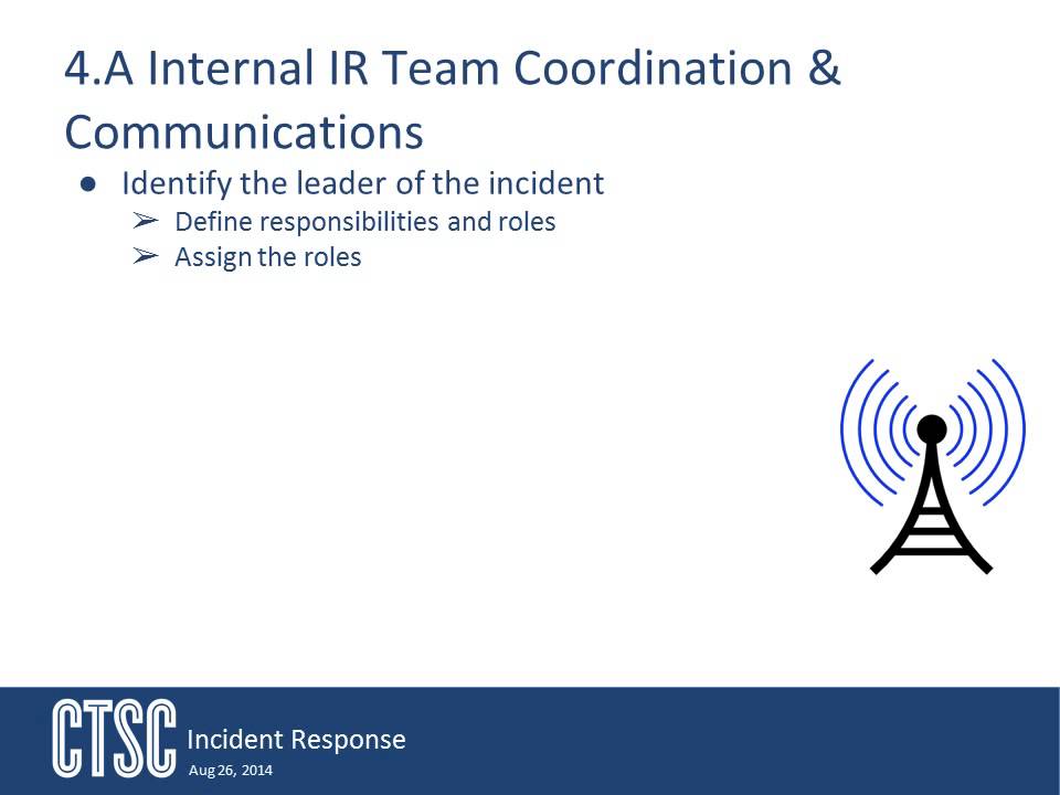 Incident Response Team coordination & communication