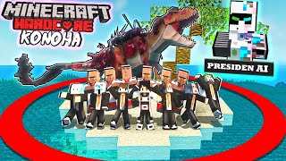 500 DAYS OF LIFE IN KONOHA VILLAGE MINECRAFT! FULL EPISODE ROBOT PRESIDENT FROST DIAMOND VS T-REX