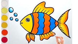 How to draw fish easy step by step // fish drawing// Easy drawing// kids Art