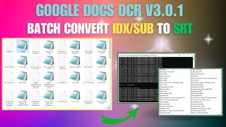 Google Docs OCR V3.0.1 BATCH CONVERT IDX/SUB TO SRT