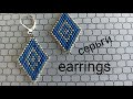 Earrings. Серьги-ромбы из бисера