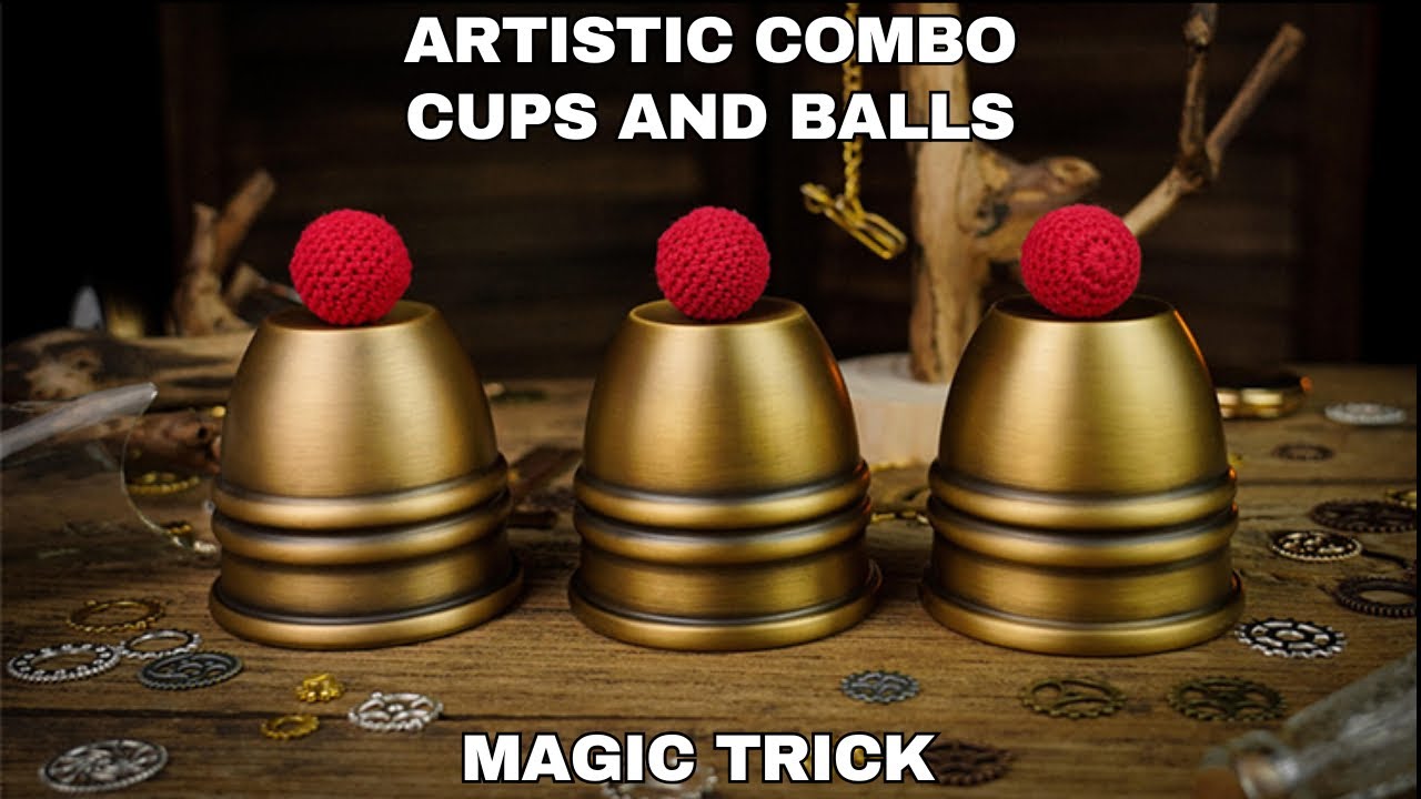 Artistic Combo Cups and Balls (Brass) by TCC