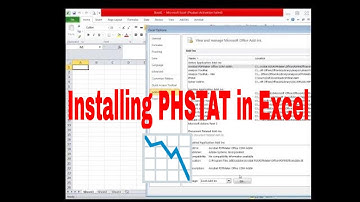 How to install PHstat in EXCEL