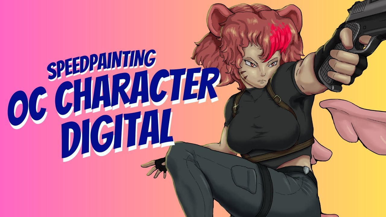 Digital Paintig Timelapse OC Character - YouTube