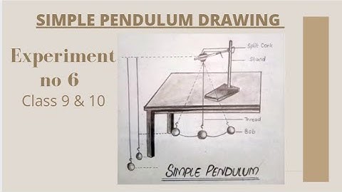 Simple Pendulum drawing - Experiment 6 || Physics Practical Journal Drawing for Class 9 & 10