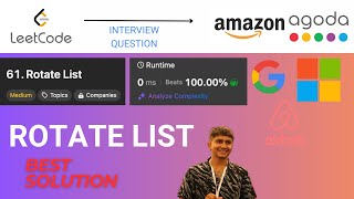 LeetCode problem - Rotate List - explained in Java