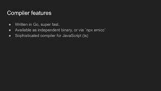 Emi compiler: Compiler internal features, and details