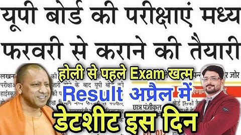 UP Board खुशखबरी- Exam Date Sheet 2023 | UP Board 2023 Scheme | UP Board 10th & 12th Exam Time Table