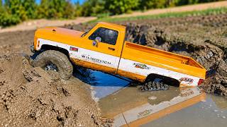 STUCK in DEEP MUD! Chevrolet & Toyota Land Cruiser | RC Off Road
