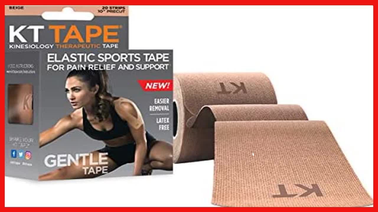 KT Tape Kinesiology Therapeutic Sports Tape, Gentle Adhesive for Sensitive Skin