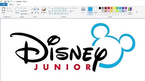How to draw a variant Disney Junior logo using MS Paint | How to draw on your computer