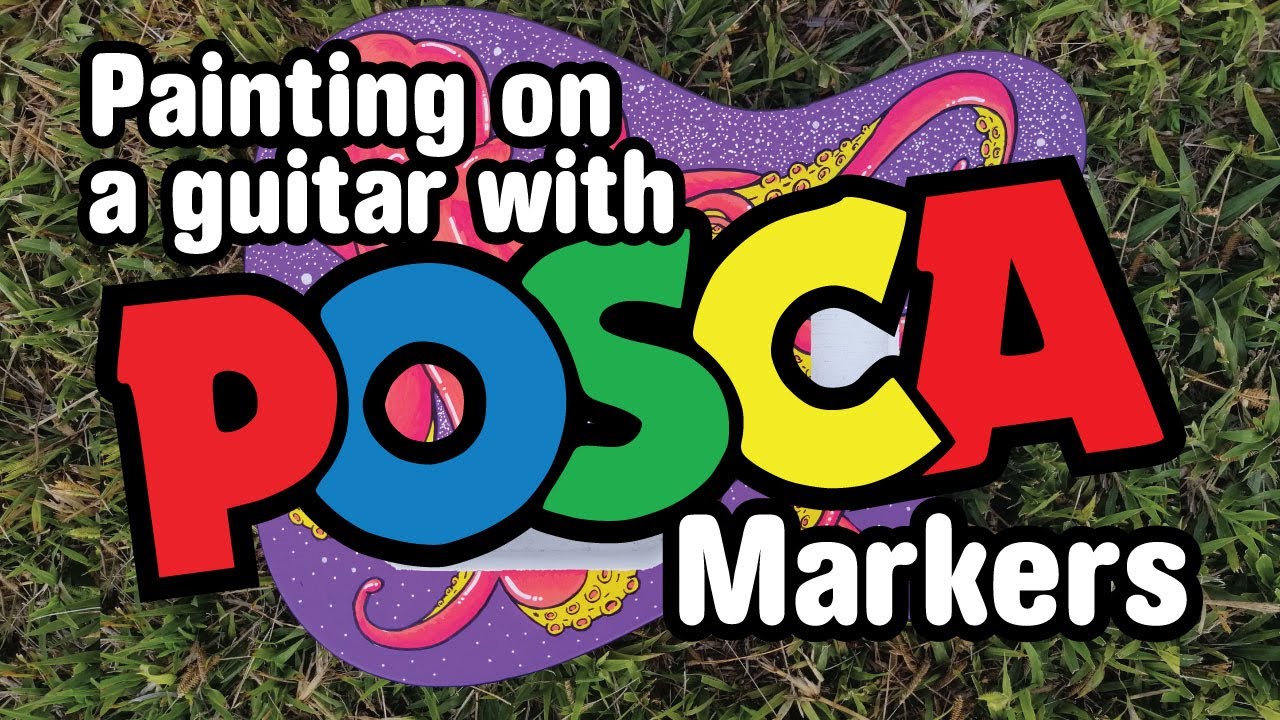 Painting on a guitar with POSCA markers