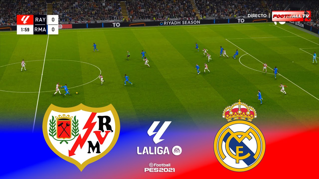 🔴Rayo Vallecano vs Real Madrid - La Liga 25/26 Full Match | Pes 21 ...