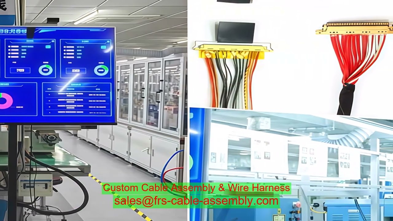 Cable Harness Fabrikant LVDS LIBBON -kabel voor digitale video Kabel 40 Pin Tie Mount Fabrikant ZIF