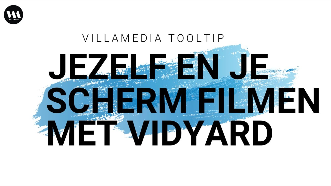 Latijns regering wees stil Tooltip: Tegelijk jezelf en je scherm filmen doe je zo / Villamedia