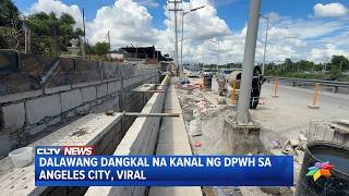 Dalawang dangkal na kanal ng DPWH sa Angeles City, viral | CLTV36 News Clip