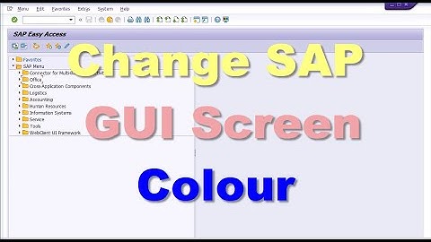 Change SAP GUI Screen Colour