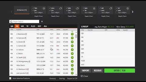 Week 14 Draftkings Fantasy Football Main Slate First Look