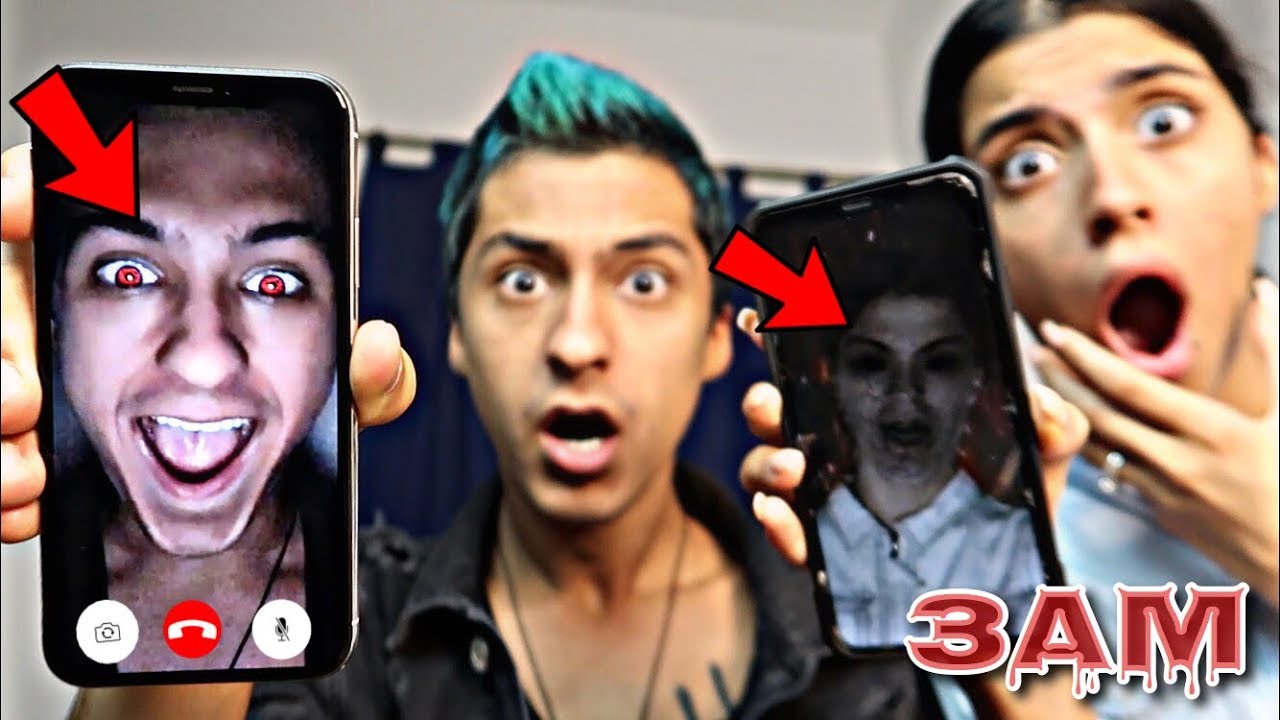 FACETIMING OURSELF AT 3AM!! *OMG WE ACTUALLY ANSWERED* - YouTube