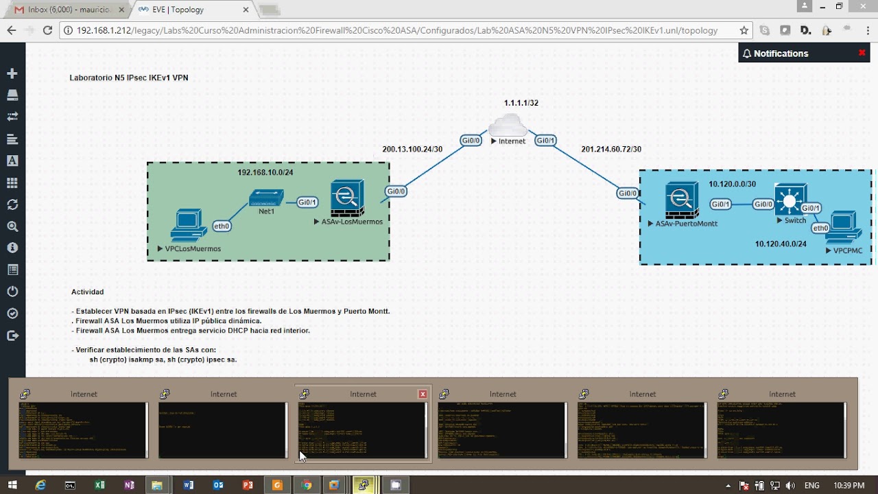 Preview Lab IPsec VPN IKEv1 ASA 9.7.1 on EVE-ng (spanish) - YouTube