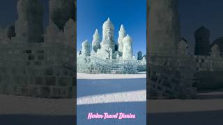 Saint Sophia Cathedral Ice Sclupture at Harbin Ice and Snow World Festival