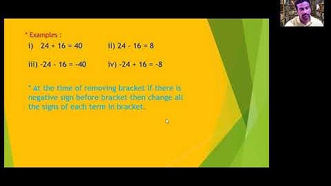 Std. 9th Sub. - Maths-I/II Bridge Course Day 8 : Topic - Integers by Mr. Khire Sandeep - SB, Jalna