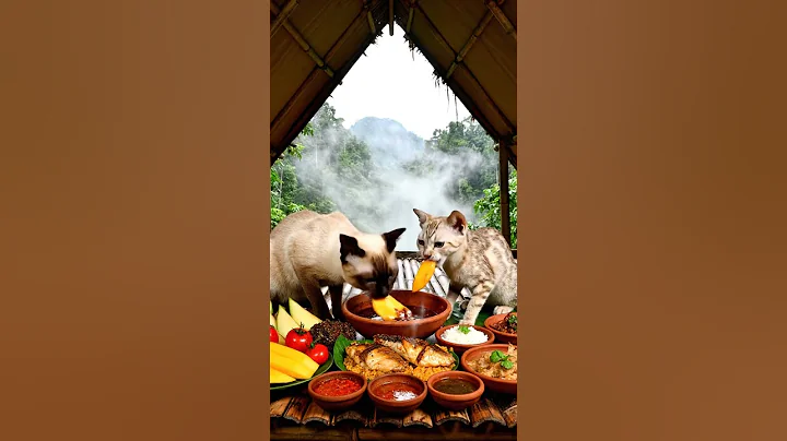 Video 11734671: siamese cat eating, singapura cat