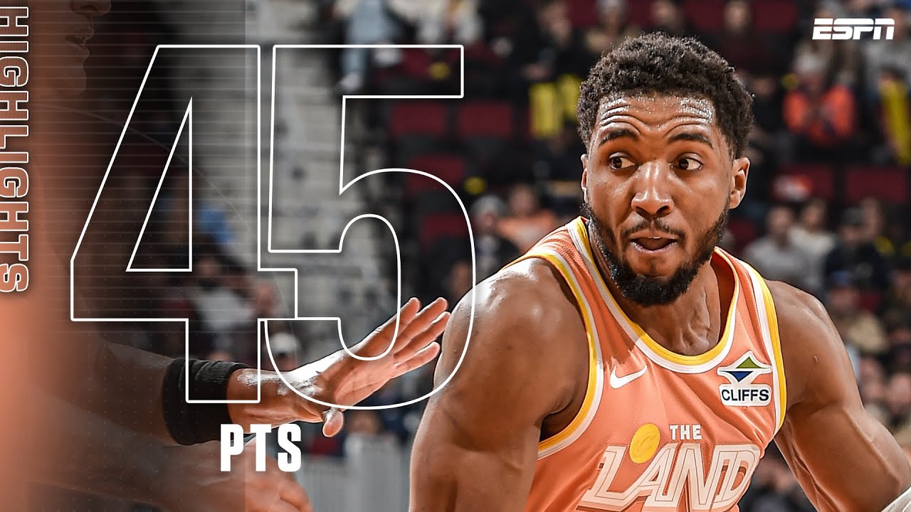 Donovan Mitchell 45-PIECE 🔥 Spida goes off in Cavaliers' win