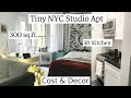 TINY NYC APARTMENT TOUR | 300 sq ft Studio | Rent? Decor?