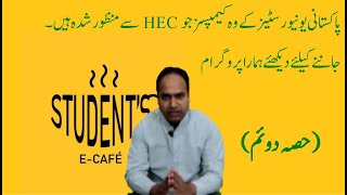 List of Pakistani University's campuses approved from HEC | kun sey campuses HEC sey approved hain