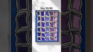 Wavy 3D Squares 💜 | Colorful 3D Illusion Drawing | Day 23/30 #shorts