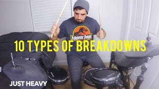 10 Types of Metal Breakdowns on Drums