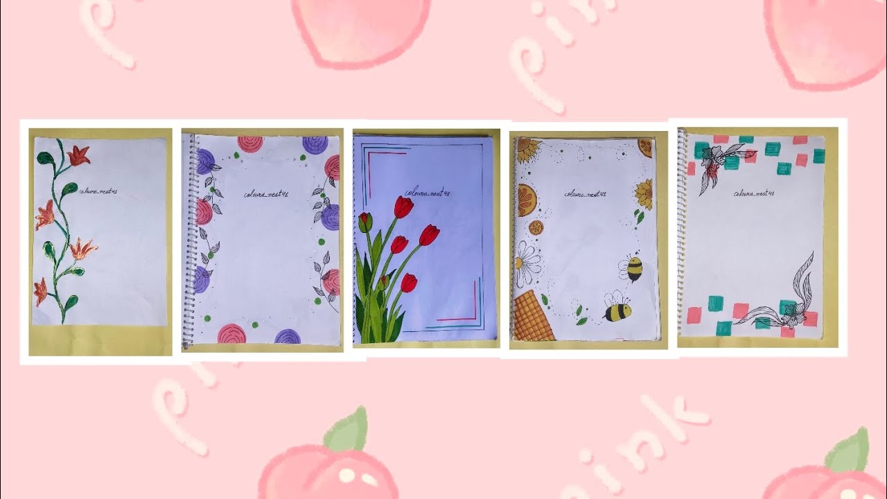 7 Easy border design | simple & beautiful border for notebook & project work 