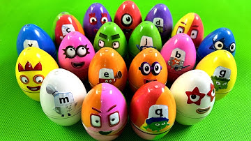 Numberblocks & Alphablocks - Looking For Mini Dinosaur Eggs Clay Coloring! ASMR