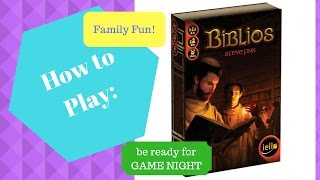 How to Play: Biblios