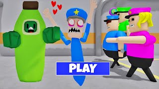 SECRET LOVE - POLICE COP FALL IN LOVE WITH MONSTER BANANA? SCARY OBBY #roblox #obby