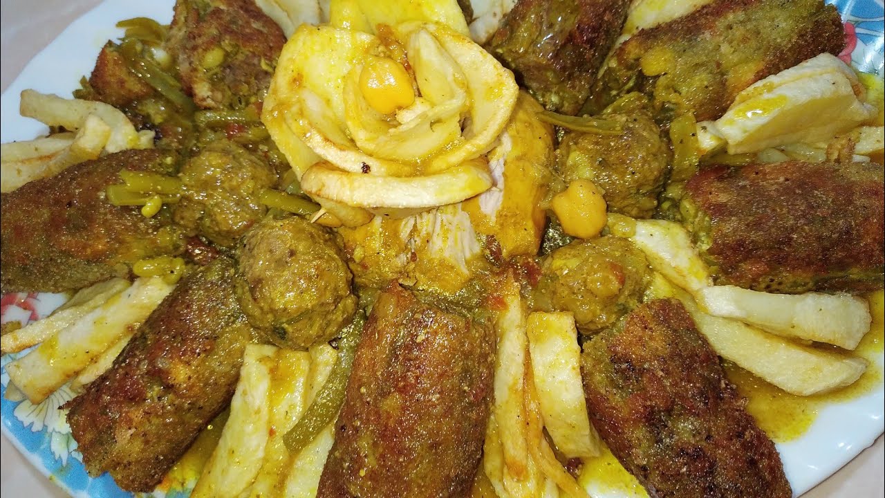 لوبيا الخضراء (ماشطو ) محشية باللحم مفروم