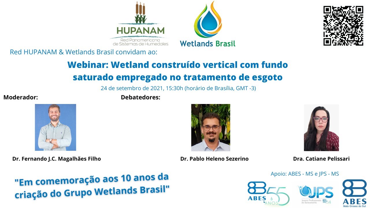WEBINAR: WETLAND CONSTRUÍDO VERTICAL COM FUNDO SATURADO EMPREGADO NO TRATAMENTO DE ESGOTO