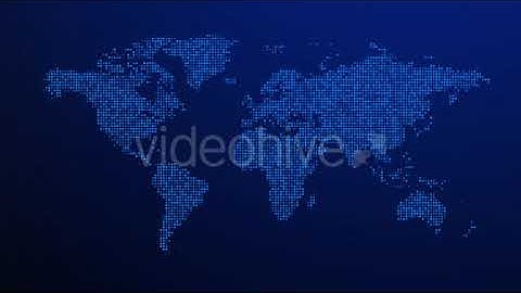 Dot Matrix World Map | Motion Graphics - Envato elements