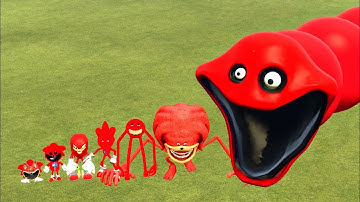 NEW KNUCKLES HUNGRY WORM FROM ROBLOX x SHIN SONIC CRITTERS x INNYUME SMILEY’S MUTANTS in Garry’s Mod