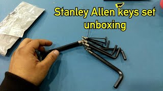 Stanley STMT69213-8 Allen Key Ring Set unboxing