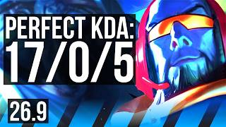 RYZE vs ZED (MID) | Perfect KDA: 17/0/5, Deathfire Touch | EUW Master | 26.9