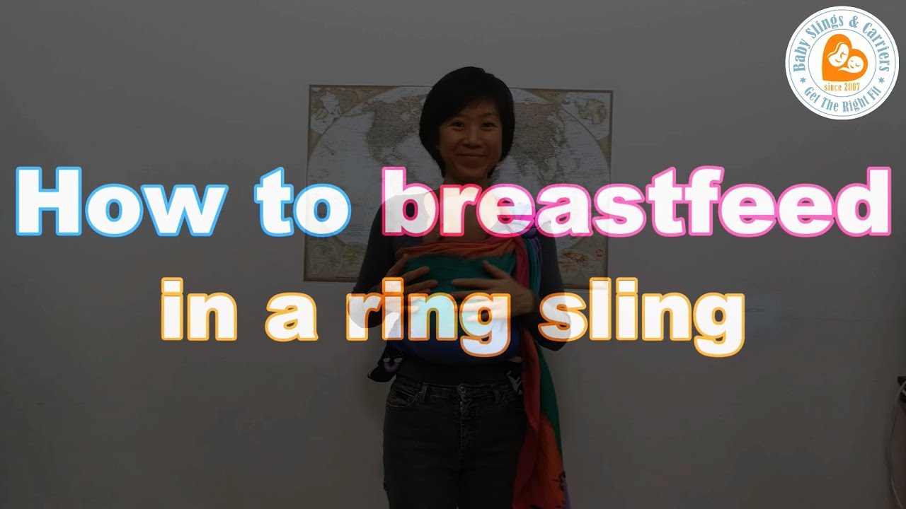 How to breastfeed in a ring sling cradle position YouTube
