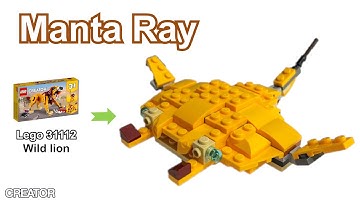 LEGO MOC / LEGO CREATOR 31112 Alternative Build Tutorial - Manta Ray / 레고 크리에이터 31112 쥐가오리 조립 -레고 창작