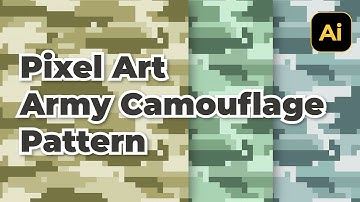 Create Camouflage Background Pixel Art style in Illustrator