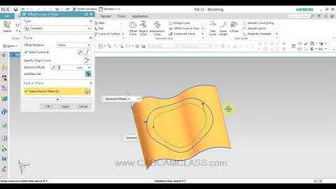 NX   OFFSET CURVE IN FACE COMMAND IN NX