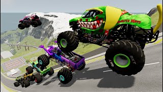 Epic High Speed Monster Truck Jump And Crashes #64 | BeamNG Drive | BeamNG ASna