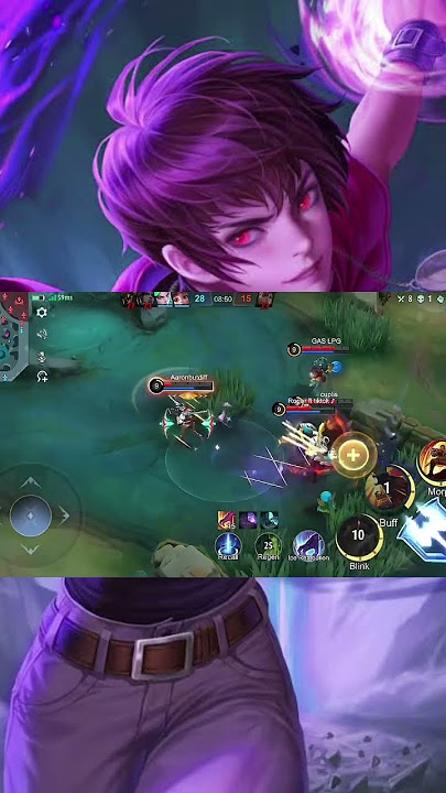 Roger Angela auto savage 2vs5#shorts #mobilegends