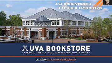2023 Summer Orientation Wednesday Webinars: UVA Bookstore & Cavalier Computers