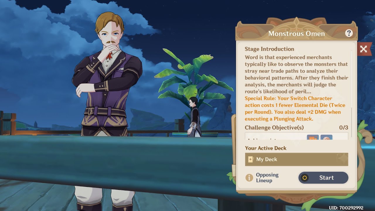 Landa's Match Monstrous Omen Genius Invokation TCG [ Genshin Impact ] YouTube